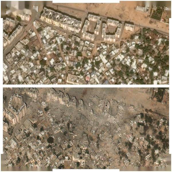 加沙北部已几乎成废墟 卫星图对比触目惊心-第1张图片-太平洋在线下载